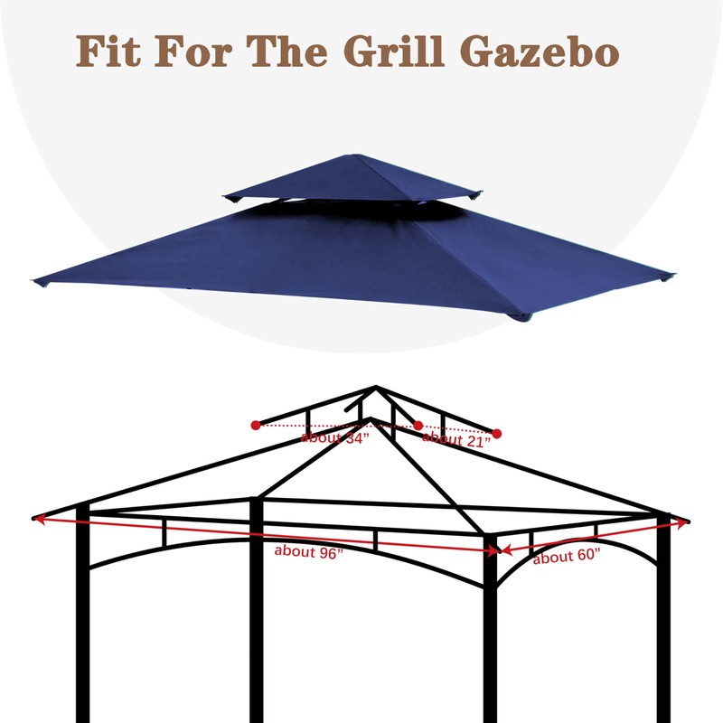 SCOCANOPY Grill Gazebo Replacement Top Fit for Aldi Gardenline Belavi