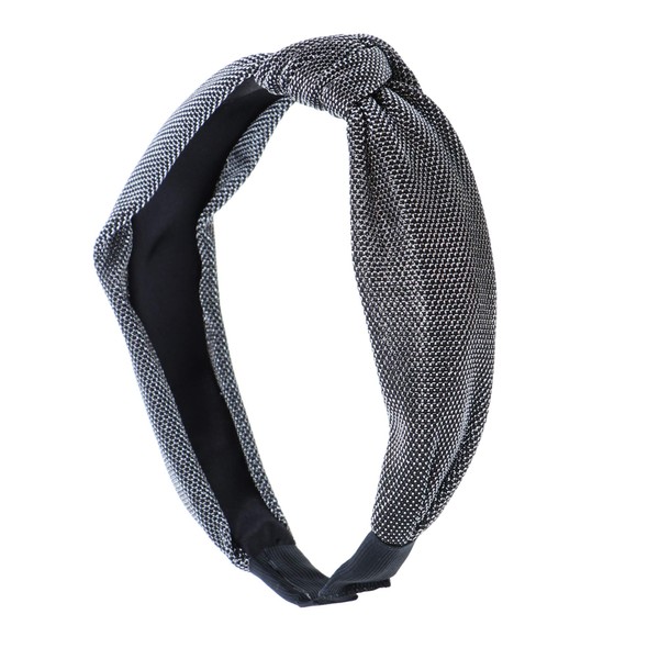 Holiday Sparkle Turban Knot Headband - Silver