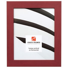 Craig Frames 26024 8.5 by 11-Inch Picture Frame, Smooth Wrap Finish, 1.26-Inch Wide, Red