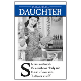 Daughter Birthday Card, Funny Daughter Birthday Card Adult, Happy Birthday Card Daughter For Her, Daughter Greeting Card Funny, On The Ceiling Wine, Daughter, Greetings Card, 159x235mm
