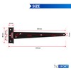 XFORT® 2 Pack 200 mm T-Hinge Black Japanned, Metal Tee