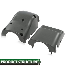 GRAND ORANGE Steering Column Cover Lower & Upper Compatible with Toyota 4Runner 1990 1991 1992 1993 1994 1995 TILT New Lens Gray Plastic