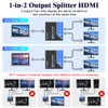 4K HDMI Splitter for Dual Monitors 1 in 2 Out
