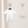 2pcs Bow Knot Wall Hooks, 3.9x3.8in Gold Bow Knot Coat