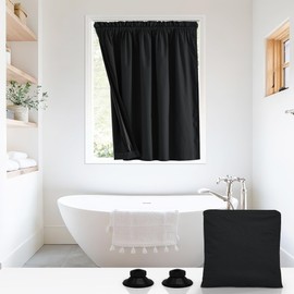 NICETOWN RV 100% Black Out Curtains for Camper Window, Lightweight Thermal Insulated Portable Temporary Window Treatments Energy Saving Blinds with Suction Cups for Travel, 1 Panel, W52 x L40