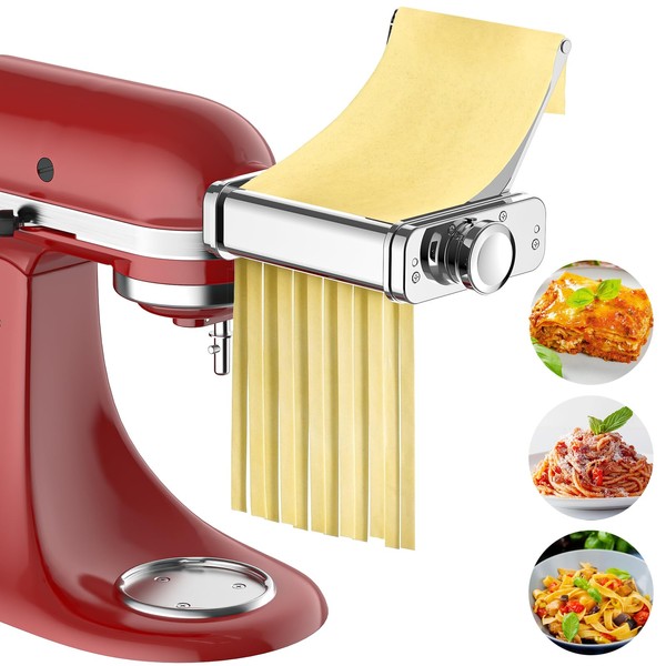 GVODE 3 in 1 Pasta Attachment for Kitchenaid Stand Mixer,