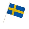 New Pack of 1 Dozen Sweden Flags 12x18in Stick Flag