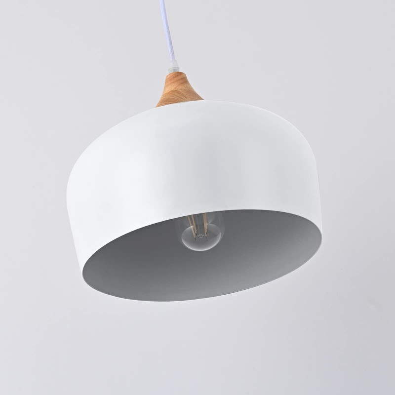 DOTCN Modern Solid Wood Pendant Light, Large Ceiling Hanging Lamp
