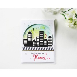 CrafTreat Layered Stencil - City Scape | Reusable Painting template for Journal, Notebook, Home Decor, Crafting, DIY Albums, Scrapbook and Printing on Paper, Floor, Wall, Tile, Fabric, Wood 6"X6"