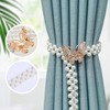 6 Pcs Curtain Tiebacks, Modern Style Pearl Window Tie Handmade