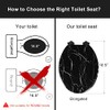 Angel Shield Marble Toilet Seat Durable Molded Wood with Quiet