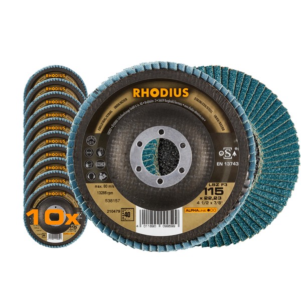 Rhodius Inox Fan Grinding Discs LSZ F3 Diameter 115, 125
