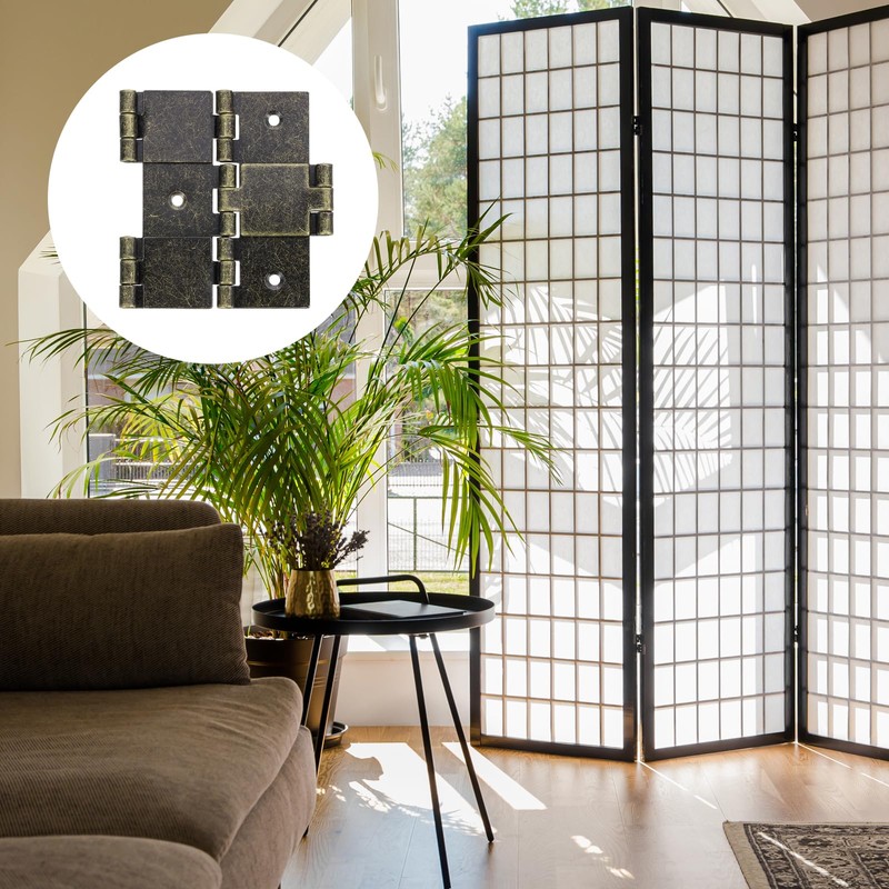 sourcing map Double Acting Hinges Folding Screen, 2Pcs 2.99" Double