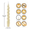 DEYBBY White Beeswax Spiral Candle, 7 inch 2 Pack Twisted