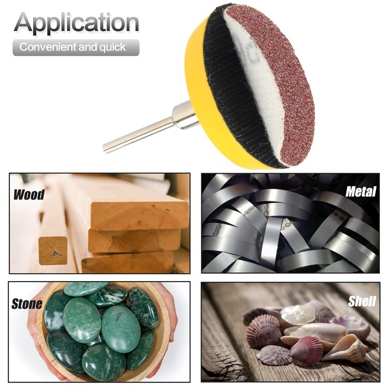 Yakamoz 50Pcs 2 Inch Rotary Sanding Disc Sander Pads Sandpaper