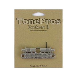 TonePros Metric Locking Tune-O-Matic Bridge (large posts) Nickel