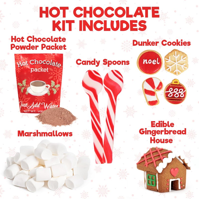 Hot Chocolate Kit, Premium Holiday Hot Cocoa Gift Sets With