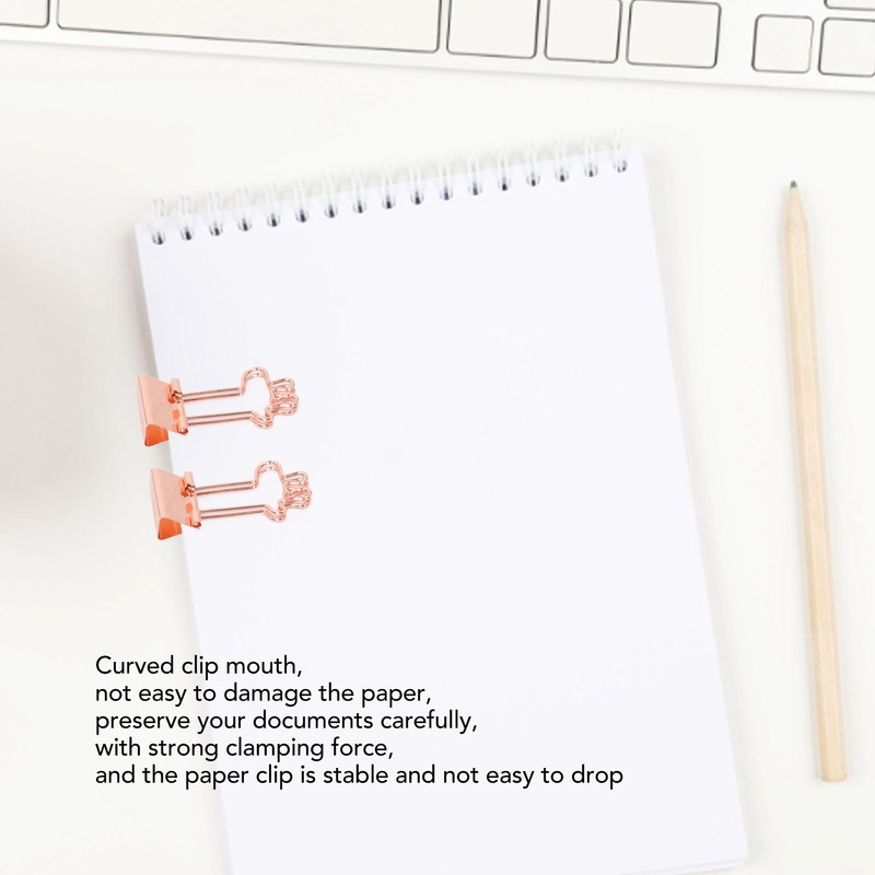 30 Pcs Binder Clips Powerful Clamping Force Deer Bone Shapes
