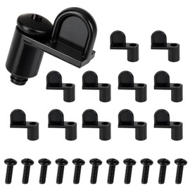 5/16 in Window Screen Clip with Screws, Storm Door Clips for Glass and Screen, Diecast Door Glass Window Screen Retainer Clips for Storm Panels (12 Pack)