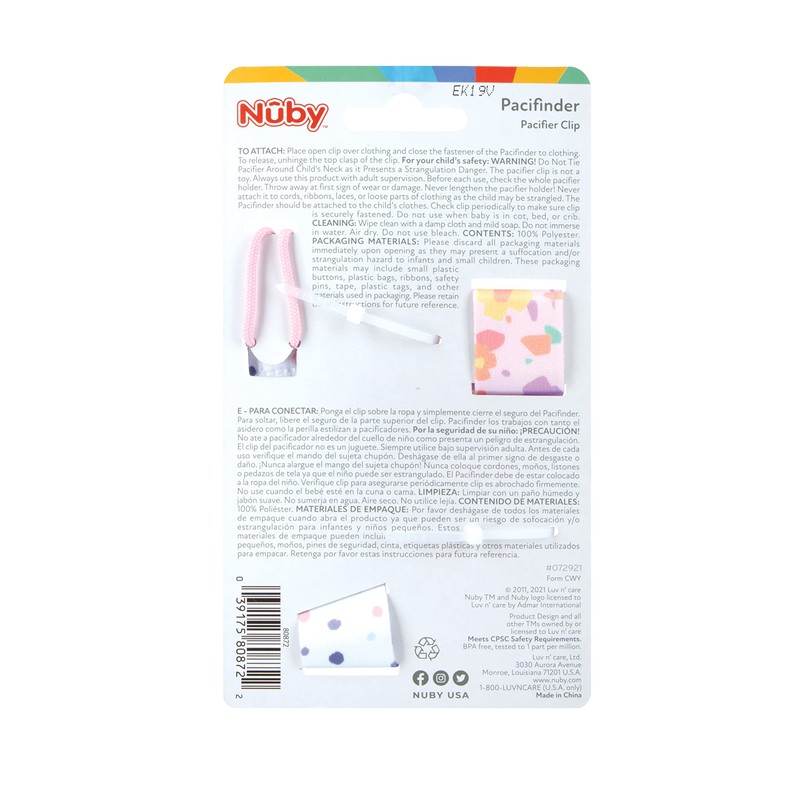 Nuby Pacifinder Baby Pacifier Clip - (2-Pack) - Pacifier Holder
