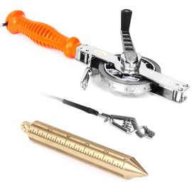 Cekegon Oil Gauging Tape, Sounding Tape Measure with 560g/20oz Brass Plumb bob, Explosion-Proof Oil Tank Gauging Tapes-33Ft/10M