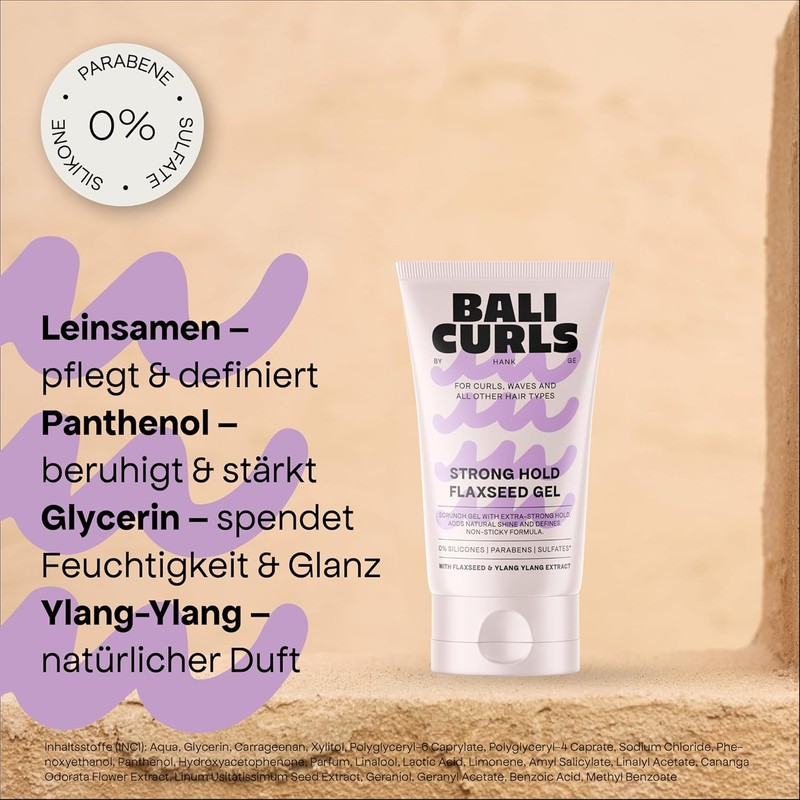 Bali Curls Strong Hold Flaxseed Gel - Extra Strong Scrunch