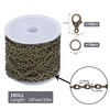Lemonkey 33 Feet Metal Bronze Necklace Chains Cable O-Shaped Links