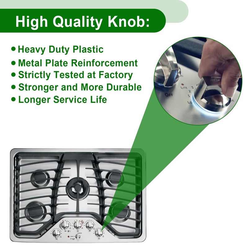5PCS WB03X25796 Gas Cooktop Knob Fits for ge Profile Stove
