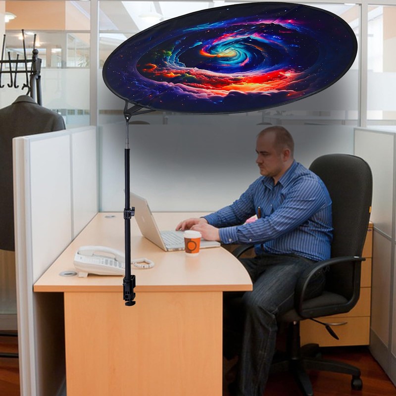 Office Cubicle and Desk Shade - Foldable 36" Circular Shading,