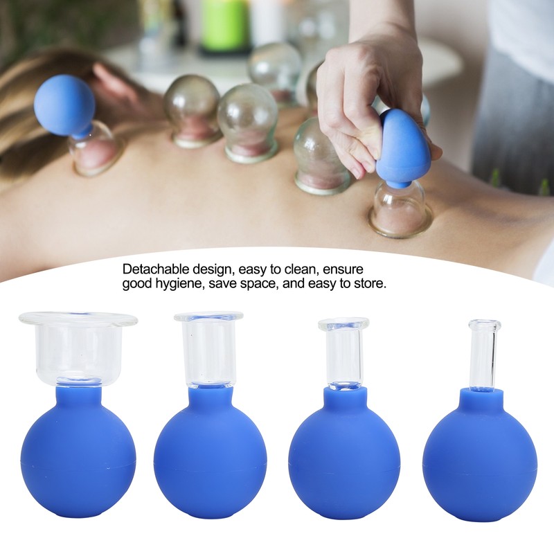 4Pcs Liposuction Cup MultiSize Health Care Cellulite Removal Skin Treatment