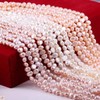 2 Strands Natural Pearl, Natural Freshwater Cultured Pearls 7-8 mm