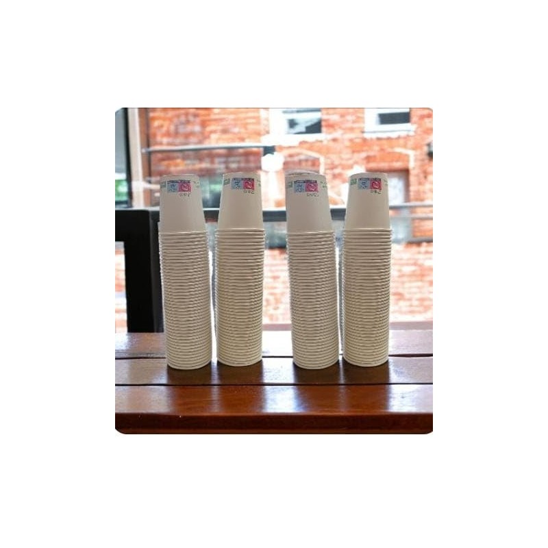 vidoelettronica 172 Organic Paper Cups 180ml - Disposable Paper Coffee