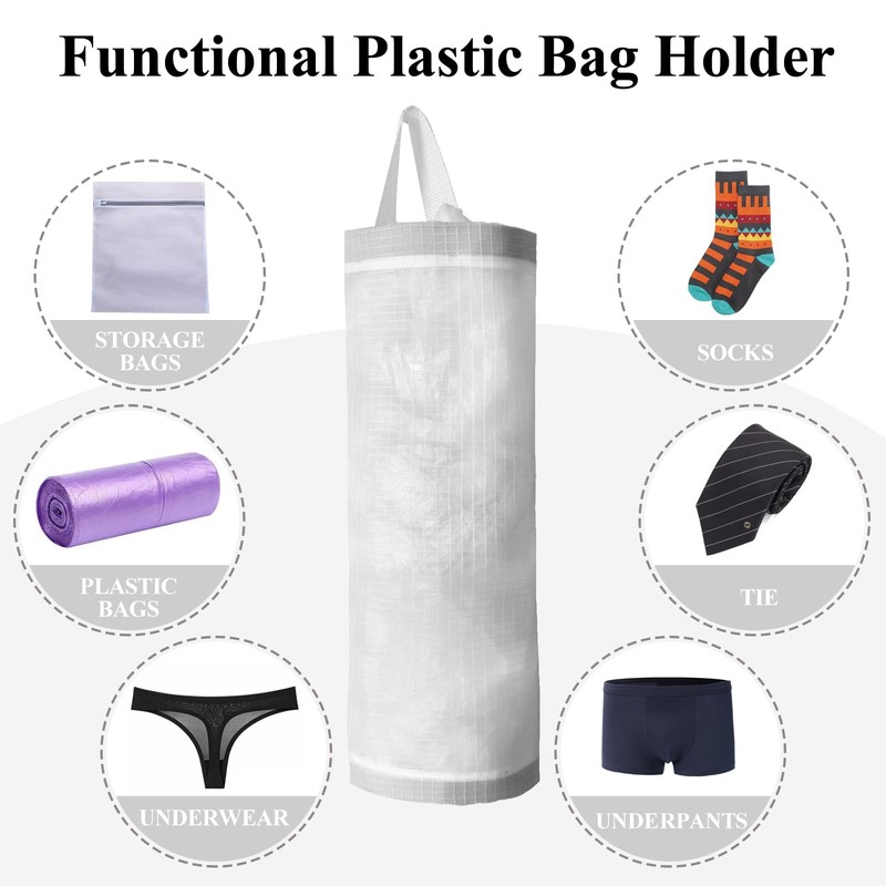 TOGETRUE Plastic Bag Holder, Mesh Grocery Bag Holder Hanging Storage