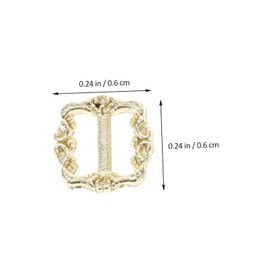 Kisangel 100Pcs Mini Glide Buckle DIY Metal Button Fastener for Doll Clothing and Accessories Adjustable Slide Buckle for Craft Projects for Doll Shoes and Belts