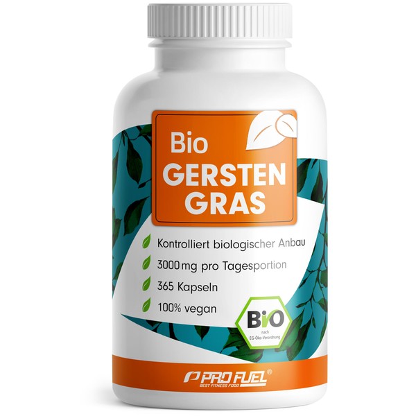 Organic Barley Grass Capsules 365x - Optimal High Dose with