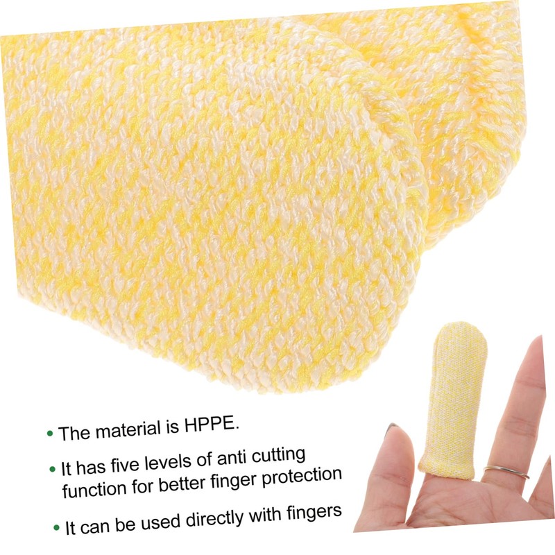 BIUDECO 10pcs Cut Resistant Finger Sleeves Anti-Cut Thumb Covers for