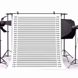 SOOUVEI Mugshot Backdrop Police Lineup Backdrops Polyester 5x7ft Prison Height Charts Accurate Measurements Supplies for Bachelorette Party Decor Girls Night Out Selfie Photo Booth Studio Props