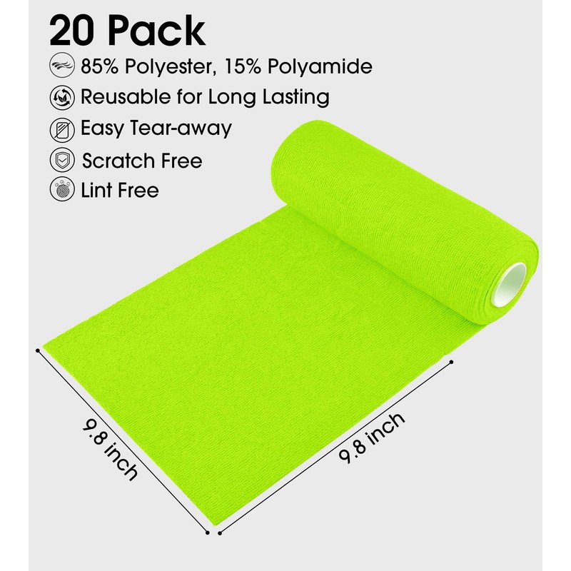 KitchLife Microfiber Cleaning Cloth Roll - Tear-Away Reusable Microfiber Paper