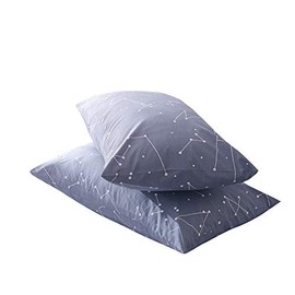 VM VOUGEMARKET Bedding Cotton Pillowcases(Pack of 2)-100% Cotton Standard Pillow Covers with Envelope Closure End,20"×26"(Queen, Constellation)