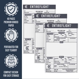 EntireFlight - VFR Notepad for Pilot Knee Board - Accessories for Pilot Flight Bag, Companion to Pilot Kneeboard, E6B Flight Computer & Plotter & Flight Bags for Pilots, for Pilots