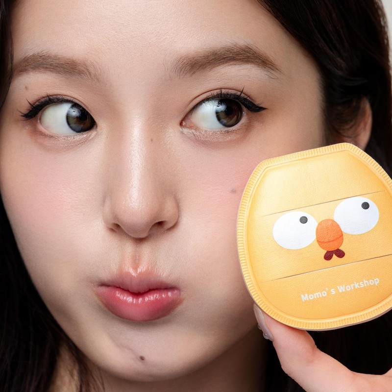 Momo's Workshop Cute Makeup Puff Set, Makeup Sponge + Powder
