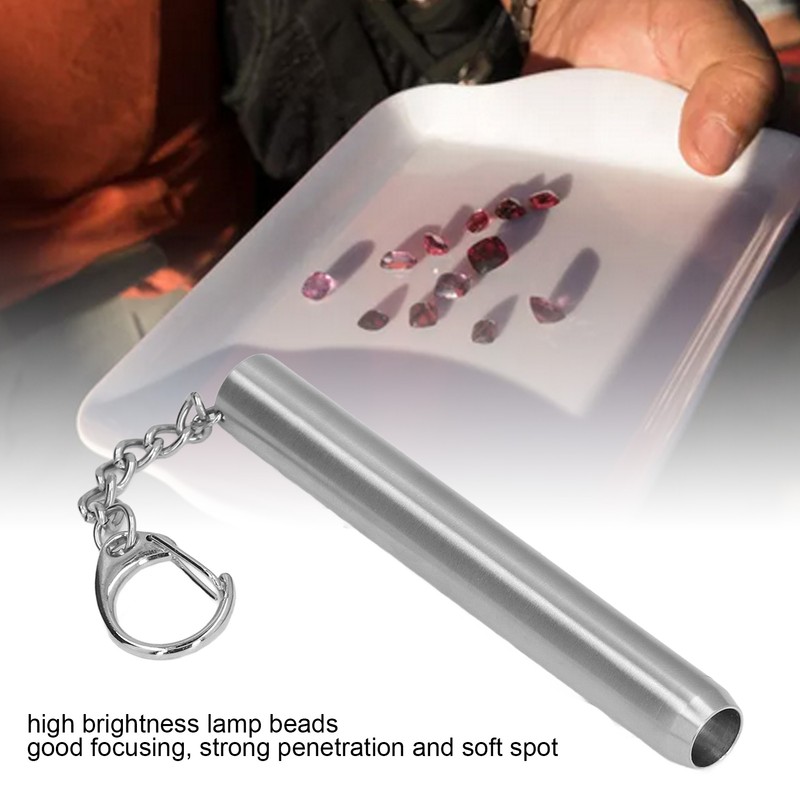 Mini LED Flashlight 500LM 304 Stainless Steel Portable with Snap