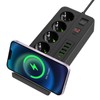 European Power Strip Wireless Charging USB TYPE C 4 Way