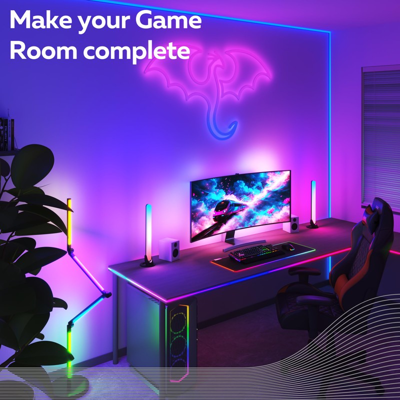 CALEX - Gaming Monitor LED Light Bar, 2 Pieces, Razer