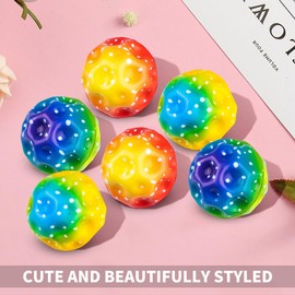 Dowdiles 6 pieces Astro jump ball, mini bouncing ball, space ball, highly elastic, jumping balls make a popping sound upon impact, astro ball for children, party gift