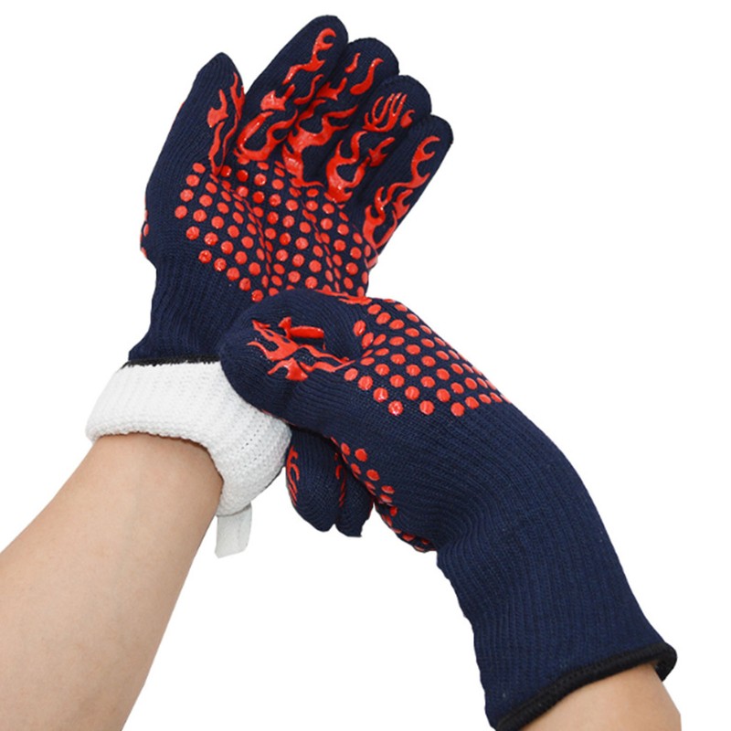 BBQ Gloves Heat Resistant Gloves Grilling Gloves Silicone Oven Gloves