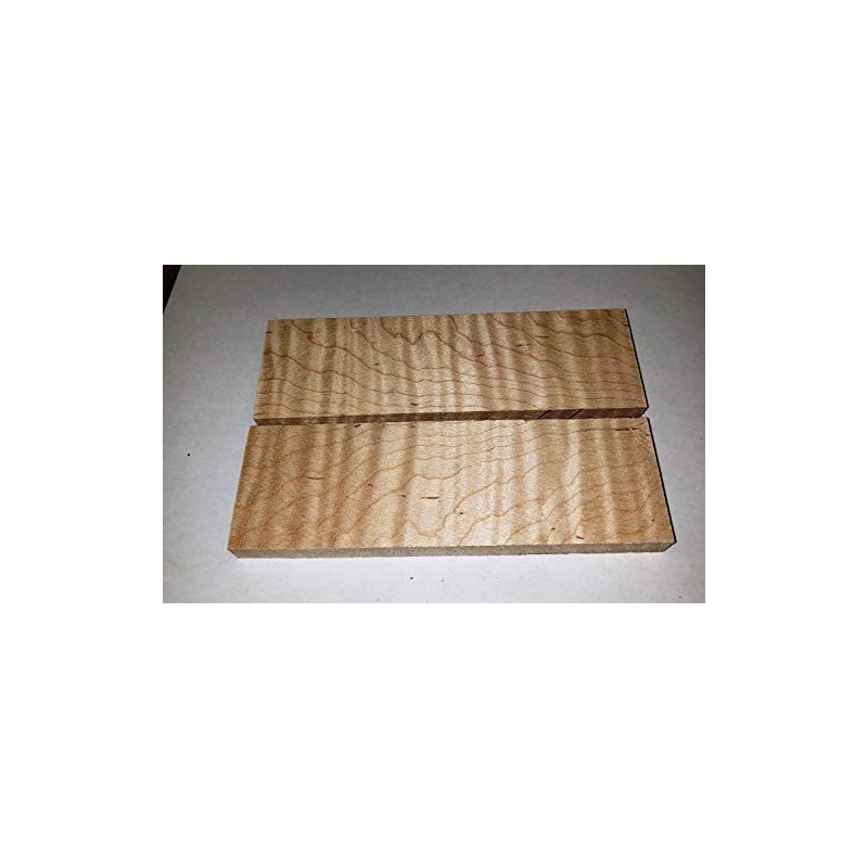 White's Woods Curly Hard Maple Knife Scales (3/8"x1.5" x5) -