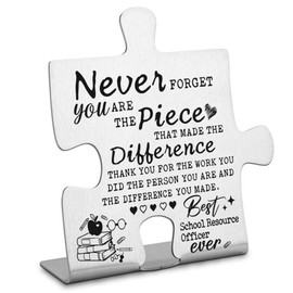 Thank you Appreciation gifts for School Resource Officer, Going Away Retirement Gift for School Resource Officer, Inspirational gifts for Campus Safety Staff Decorative Signs & Plaques-DX407