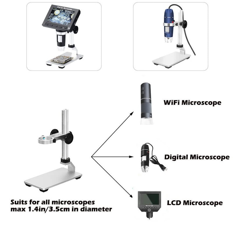Ninyoon Universal Microscope Stand Pro, Stable Professional Aluminum Alloy Scope