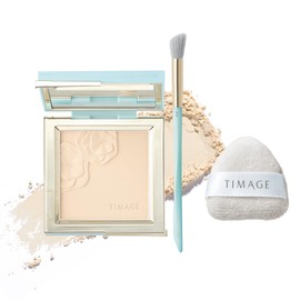 TIMAGE Highlights Matte Highlights Single Color Palette Prevents Pores and Glitter, Improves Dullness & Uneven Conditions, Chinese Popular Cosmetics, 0.3 oz (10 g), Mini Puff Included (01 Toyama